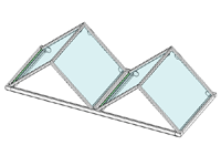 Aluminiumvordach - Modell Prag